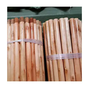 Lantai Wiper Alat Kayu Bulat Tongkat Pegangan Sapu Kayu Keren