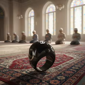 แหวนเซรามิกแฟชั่นนับซิกรอัตโนมัติ พร้อมลูกปัดนับจำนวนได้ ดีไซน์ทันสมัยสำหรับสุภาพสตรี ควบคุมผ่านแอพ แหวนทัสบีฮ์ - Product Image 1