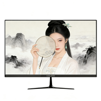 Moniteur de jeu Coolbird 24 pouces 1080p 75Hz écran plat noir avec HDMI VGA pour PC ordinateur de bureau utilisation au bureau