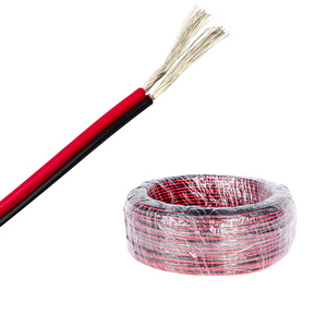 Ul2468 Flat Ribbon Cáp cách điện PVC 80C và 300V màu đen và màu đỏ Cáp loa - Product Image 5