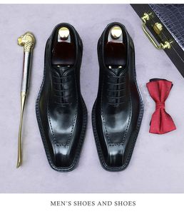 2025 Luxury Custom High Quality British Fashion Trend Men Dress Shoes Office Career <b>Pointed</b> Toe Breathable Lace-Up Closure - Product Image 3