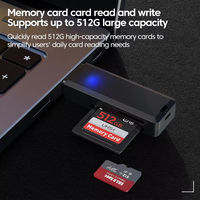 Lecteur de carte SD USB 3.0 Justlink TF 2 en 1, double emplacement, haute vitesse, pour appareil photo, ordinateur portable, PC