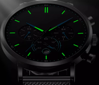 Desain & Manufaktur Pabrik Jam Tangan Stopwatch Serupa dengan Tampilan Kalender 24 Jam, Bercahaya, Sporty, Berbahan Baja, untuk Merek Sendiri bagi Tamu