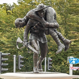 Statue de Martyr en Métal de Taille Naturelle, Série Paix, Décoration Commémorative Personnalisée BLVE, Sculpture de Guerriers en Bronze - Product Image 4