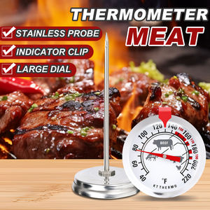 Thermomètre de four de cuisine à lecture instantanée en acier inoxydable facile à lire Ustensile de surveillance de la température essentiel Minuterie efficace - Product Image 3