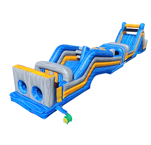 Pista <span class=keywords><strong>de</strong></span> Obstáculos Inflable <span class=keywords><strong>de</strong></span> PVC Grande, Estilo Competitivo, Azul y Amarillo, para Actividades <span class=keywords><strong>de</strong></span> Team Building al Aire Libre, Diversión y Entretenimiento - Product Image 3