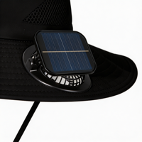Casquette solaire à ventilateur intégré, large bord, protection UV, chapeau de pêche d'été, double alimentation, maille respirante, réglable, imperméable, séchage rapide, décontractée, pour fête