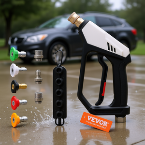 Pistola de lavado a presión Vevor 5000 Psi M22 14 15 con conectores rápidos, 5 colores de espuma para limpieza de coches - Product Image 2