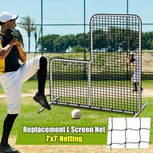 מסך <span class=keywords><strong>l</strong></span> בייסבול רשת 7 x7x 7 רגל מגן נייד קנטור מסך בטיחות רשת בלבד, לא כלול מסגרת, שחור - Product Image 2