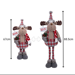 Decoración Navideña Tradicional para el Hogar, Adorno Interior con Diseño de Santa Claus, Muñeco de Nieve y Oso de Peluche Rojo y Verde - Product Image 5