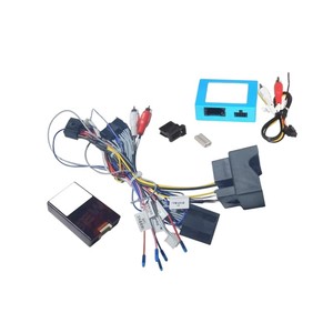 Máquina de Audio para <span class=keywords><strong>coche</strong></span> con navegación Android de pantalla grande, cable de alimentación modificado, caja de decodificación de fibra óptica, arnés de cableado de PVC automotriz - Product Image 1