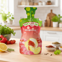 Sachets en plastique personnalisés pour boissons liquides avec paille, pour machine de remplissage de jus en aluminium, pochettes verticales à bec verseur