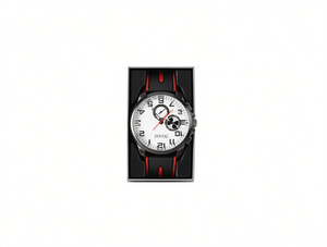 Reloj deportivo Yamx de 42 mm con caja de acero inoxidable, correa de caucho, reloj analógico de cuarzo para hombre con indicador de fecha - Product Image 1