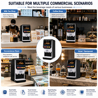 Distributeur automatique de boissons en poudre chaudes et froides multi-saveurs OEM pour table, avec écran publicitaire, pour café et magasin de proximité