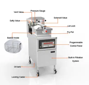 High quality stainless steel Heavy-duty Pressure Fryer OFG-800 Gas Chicken Fryer Price Fryer machine for Sale 25L