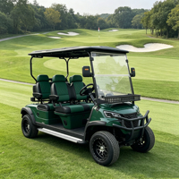 Voiturette de golf électrique 4 places 72V Lithium certifiée DOT, couleur de carrosserie personnalisable, avec boîte arrière et rangement supplémentaire US