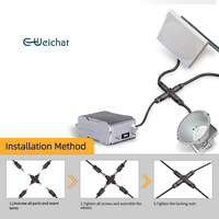 Connecteur de bande LED étanche IP68 EW-P20X 2 pôles 2 broches 250V 24A, connecteur de câble électrique circulaire flexible CE pour