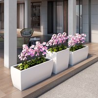 Pot de plantes et jardinières d'extérieur en métal, vente en gros, bon marché, pour jardin, fleurs, vente en gros