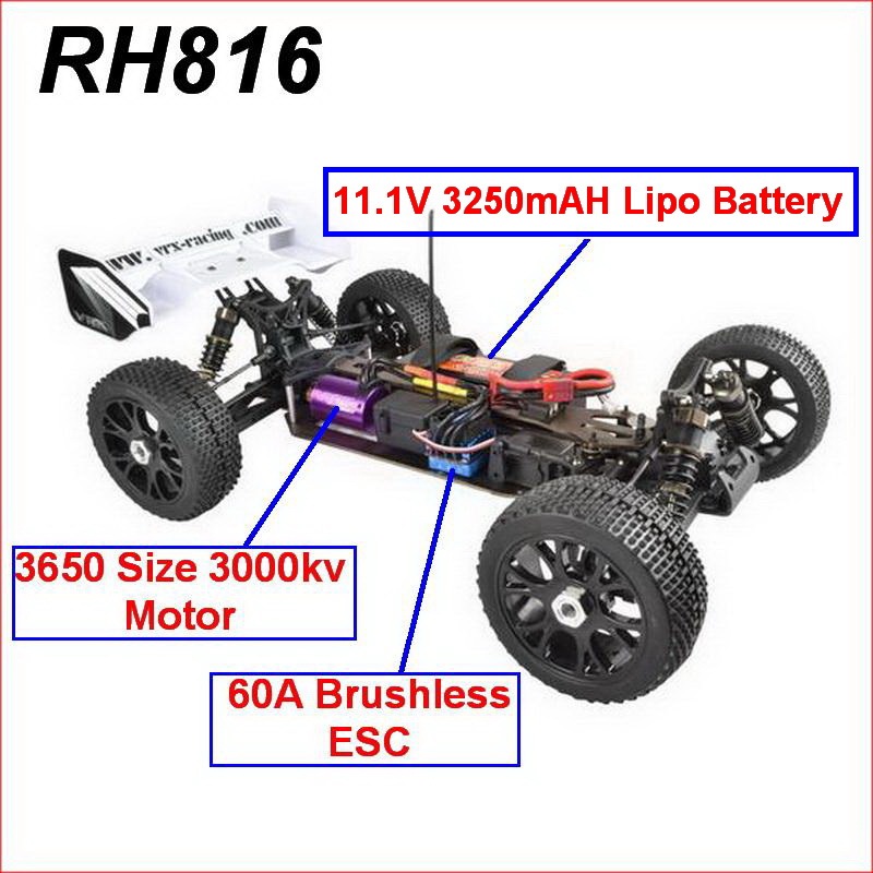 VRX Spirit EBL Brushless Radio 2.4GB Lipo 7.4V 1/10 RTR 4WD Buggy VRX Spirit EBL Brushless Radio 2.4GB Lipo 7.4V 1/10 RTR 4WD Buggy
