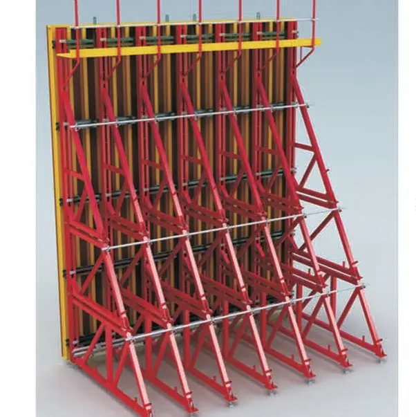 8m yan bağlantı parçası Props üreticisine kadar beton yüksekliği için kullanılan beton kalıp sistemi için tek-çelik kalıp
