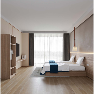 Modern Stylish <b>Queen</b>-<b>Size</b> Wood Bedroom Furniture Set for Hotels Apartments and Villas - Product Image 2