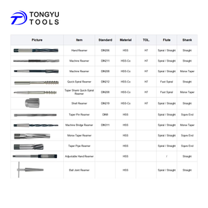 DIN206 H7 HSS CON Codolo <span class=keywords><strong>A</strong></span> Spirale Flauto <span class=keywords><strong>Mano</strong></span> <span class=keywords><strong>Alesatore</strong></span> - Product Image 3