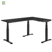 Table de bureau réglable autonome électrique en acier inoxydable de haute qualité Design ergonomique moderne Caractéristiques extensibles convertibles
