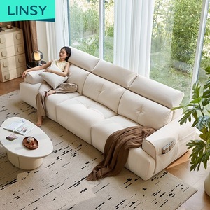 <span class=keywords><strong>Divano</strong></span> Moderno LINSY in Tessuto Bianco a 4 Posti per Soggiorno con Struttura in Legno Massello BS695-A - Product Image 2