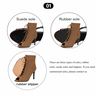 Chaussures de danse latine pour femmes, talons aiguilles sexy, respirantes, pour la salle de bal