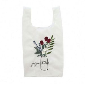 Bolsa de Compras de Organza con Logotipo Personalizado, con Diseño Floral, Promocional, Duradera, de Encaje, Lujosa, Suave y Ligera para Mujer - Product Image 4