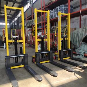 हेबेई स्टेकर फैक्टरी सी स्टील 500 किलोग्राम 1 टन 2टन 3टन 1.3 मीटर 1.6 मीटर 2 मीटर हैंड स्टेकर मैनुअल फोर्कलिफ्ट बिक्री - Product Image 2