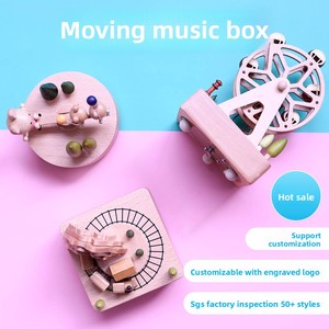 Caja Musical de Madera con Manivela, Regalo Creativo de Cumpleaños, Diseño Pintado a Mano Personalizable, Estilo Europeo, Día de San Valentín - En Stock - Product Image 2