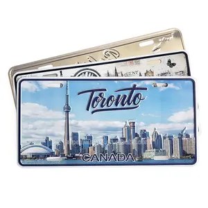 World-Famous Tourist Destinations Metal Tourist Souvenir Plates Customized Tourist Souvenir License Plates