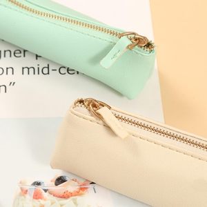 Cổ Điển Bút Chì Trường Hợp PU Da Đầy Đủ Hạt Điên-Ngựa Bò Ẩn Cho Nhiều Bút Trường Zip Bút Chì Trường Hợp Chủ Tổ Chức Nén - Product Image 3