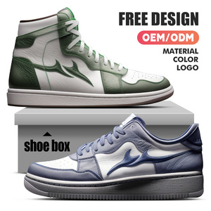 Sneakers décontractées unisexes en daim de cheval respirant avec logo personnalisé, semelle intermédiaire sur mesure, pour hommes et femmes - Product Image 1