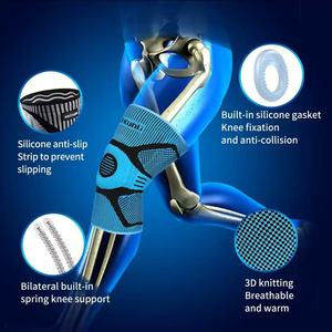 สนับเข่ากีฬา Kunli Premium ป้องกันรอบด้าน ระบายอากาศได้ดี พร้อมซิลิโคนและสปริงเสริม สำหรับวิ่งและออกกำลังกาย - Product Image 3