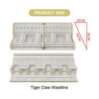 Moule en plastique ABS pour corniche en béton, réutilisable, motif griffe de tigre européen, pour la décoration des murs extérieurs et des toits de villas