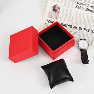 Caja de papel para reloj de pulsera, caja de papel sólido para reloj con almohada de cuero, venta al por mayor - Product Image 5