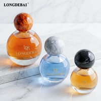 Flacon de parfum rond en verre vide 30ml 50ml 100ml avec bouchon à sertir en résine
