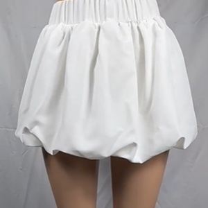 Ensemble jupe et haut Viviblook Z707ST06 2025 pour femme, haut sans manches en cuir à ourlet irrégulier, haut court, jupe bouffante taille haute, ensemble 2 pièces - Product Image 4