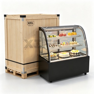 Vitrina Refrigerada Curva <span class=keywords><strong>de</strong></span> Vidrio para Pasteles, Ahorra Espacio, Tamaño Compacto para Pequeñas Panaderías, ¡Gran Venta! - Product Image 5