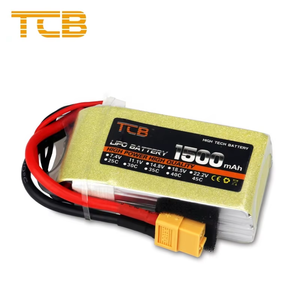แพ็กแบตเตอรี่ tcb 11.1V 22.2V 1500mAh 6S 45C RC Lipo สำหรับเรือบรรทุกเครื่องบินผลิตจากวัสดุลิเธียมไอออน - Product Image 3