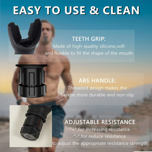 Entrenador de Respiración de Silicona Portátil con Resistencia Ajustable, Ejercitador Bucal para <span class=keywords><strong>la</strong></span> Capacidad Respiratoria, Ejercicio Físico para los Pulmones - Product Image 4