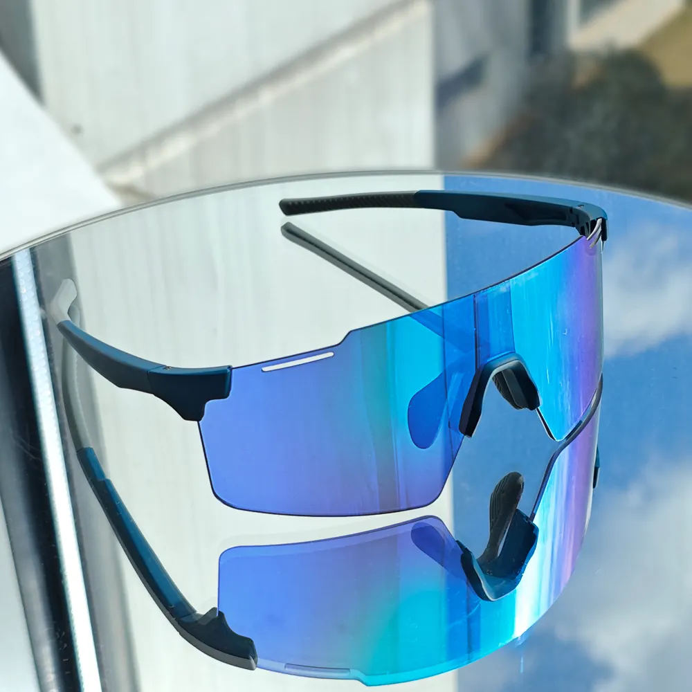 Gafas de sol con protección UV400 para ciclismo, gafas con logotipo personalizado, unisex, sin montura, para deportes, ciclismo de montaña, gafas de sol para ciclismo