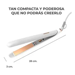 Lisseur et boucleur de cheveux en céramique 2 en 1 avec technologie ionique et fonction vapeur, chauffage rapide, température réglable, adapté - Product Image 4