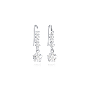 Nuevos Pendientes de Aro Clásicos con Forma de Corazón de Flor y Estrella de Circonio, Pendientes de Aro para Parejas - Product Image 6