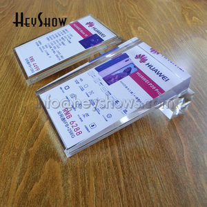 Phổ Acrylic điện thoại tablet giá tag chủ vuông phẳng dốc bán lẻ cửa hàng hiển thị đứng bàn hàng hóa giá hiển thị cơ sở - Product Image 2
