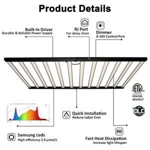 Sltmaks kích thước lớn bảo hiểm lớn phát triển ban ánh sáng Samsung UV Dải IR Dimmer sâu màu Đỏ 1200W phát triển ánh sáng cho nhà máy trong nhà - Product Image 3
