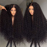 Perruque en cheveux humains vierges bruts bouclés Pixie Birmans, alignement des cuticules, sans colle, Lace Front, 100% cheveux humains bruts, vente en gros