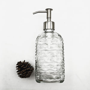 Vente en gros de flacons distributeurs en verre personnalisés design rétro en relief pour parfum <span class=keywords><strong>savon</strong></span> décor - Product Image 3